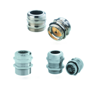 Cable glands nicket plated brass metric